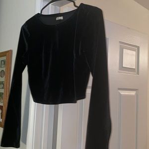 Black velvet skirt  set